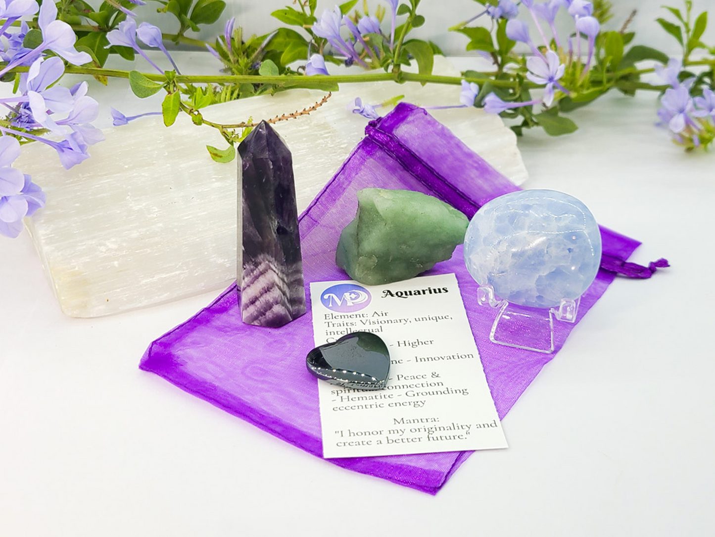 Aquarius Zodiac Crystal Set