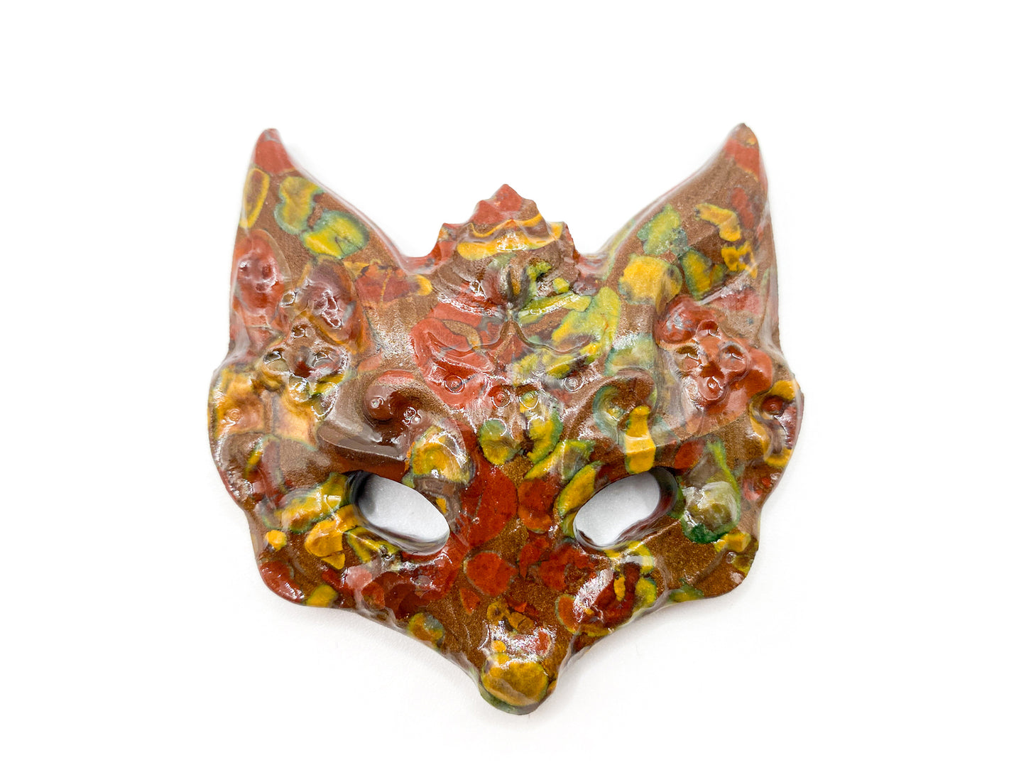 Crystal Carved Fox Masks | Red Aventurine, Jasper, Amazonite | (1 Mask)