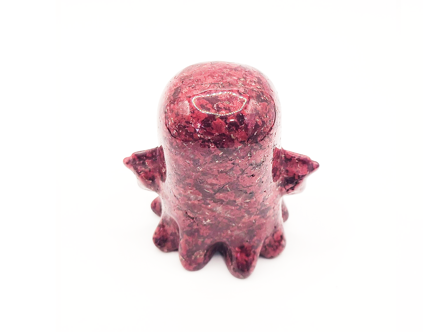 Ghost Strawberry Quartz Crystal Carving