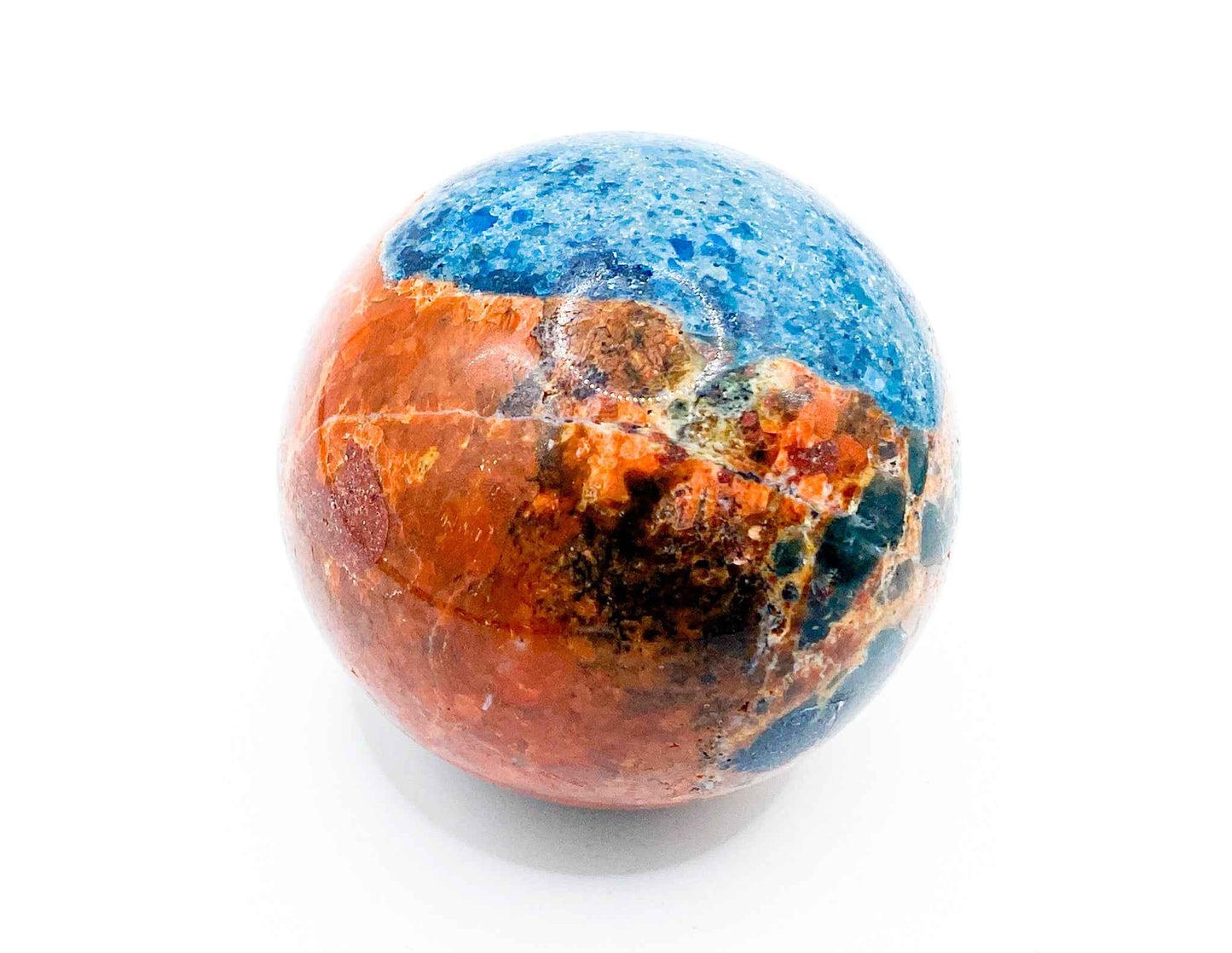 Sunstone and Blue Apatite Sphere | Crystal Spheres