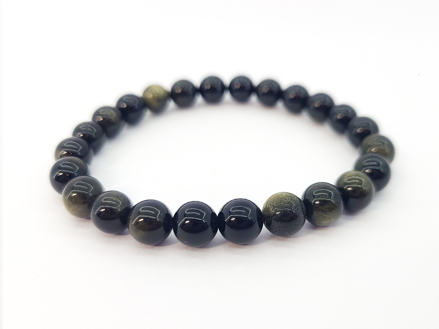 Golden Sheen Obsidian Bracelet | Natural Gemstone Jewelry