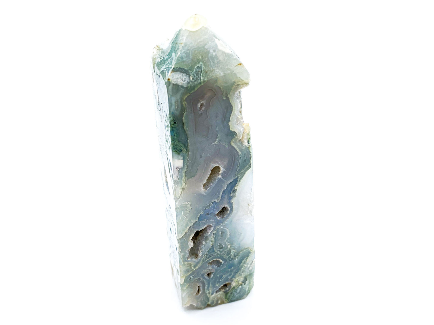 Moss Agate Tower - 4.75"