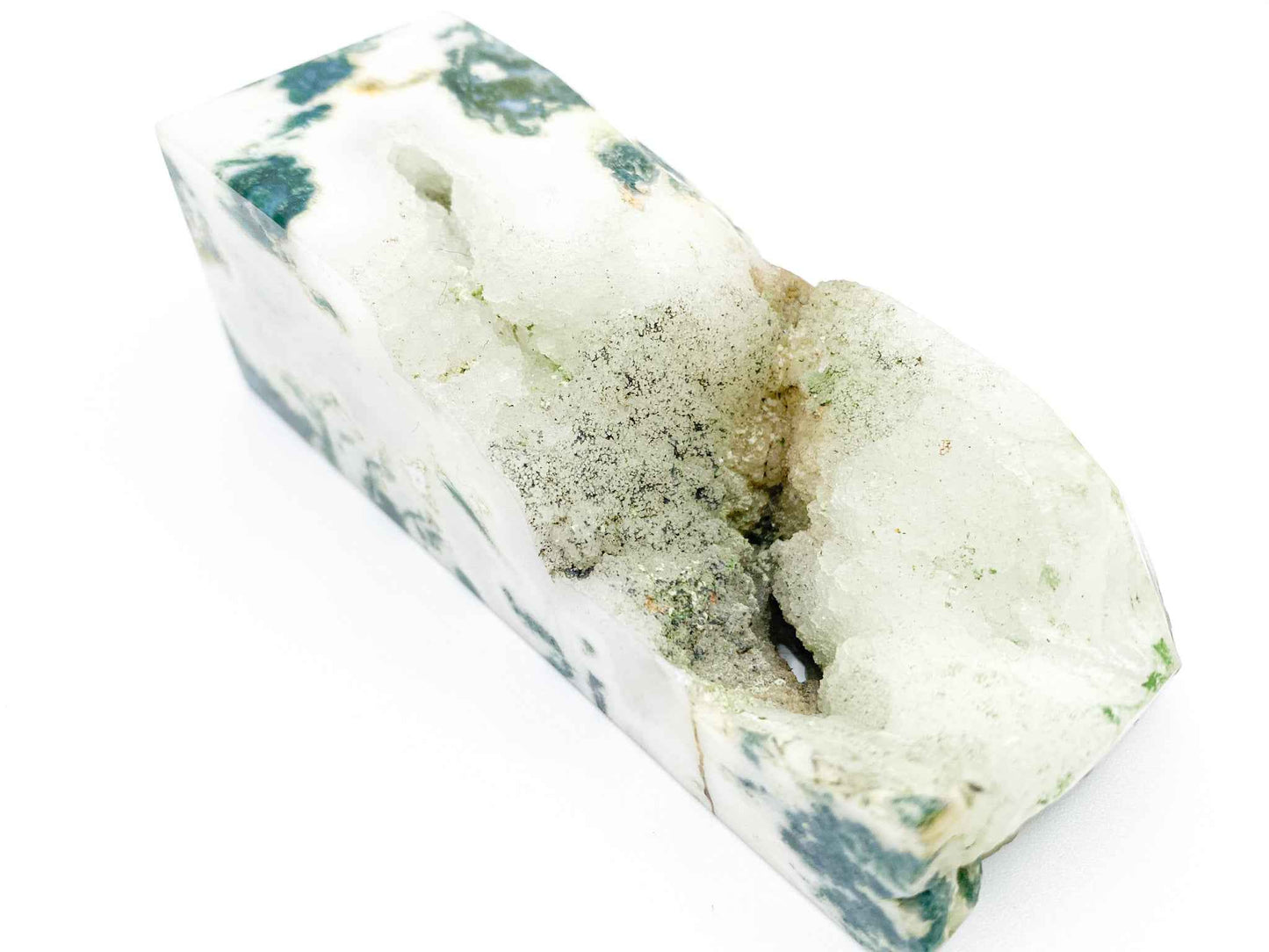 4.75" Moss Agate Tower