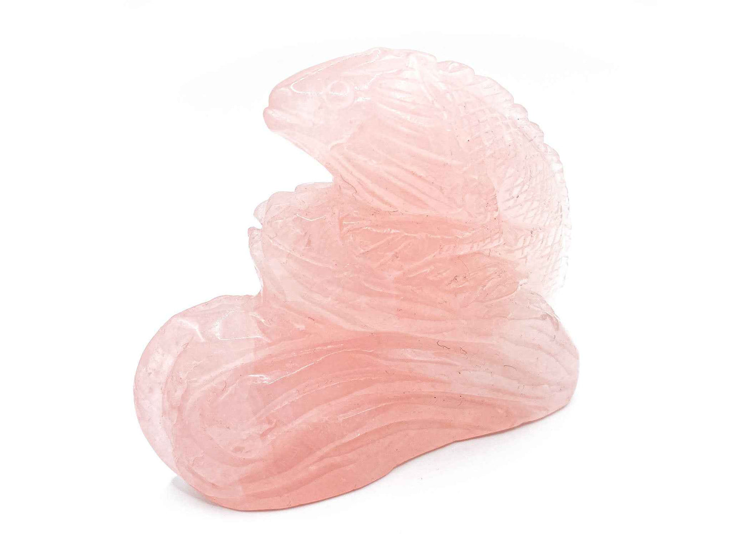 Rose Quartz Charmeleon Gemstone Carving