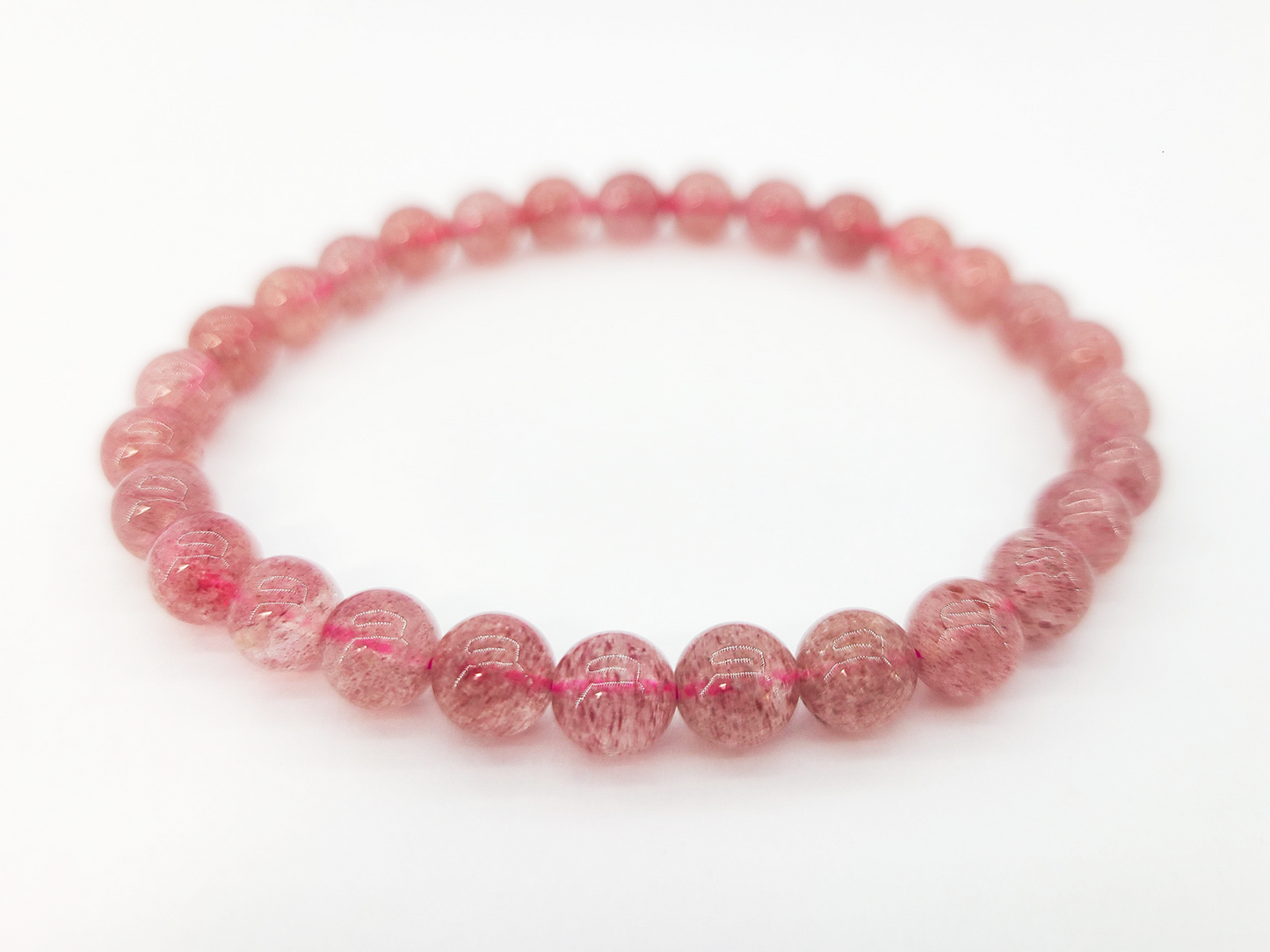 Strawberry Quartz Bracelet | Natural Gemstone Jewelry