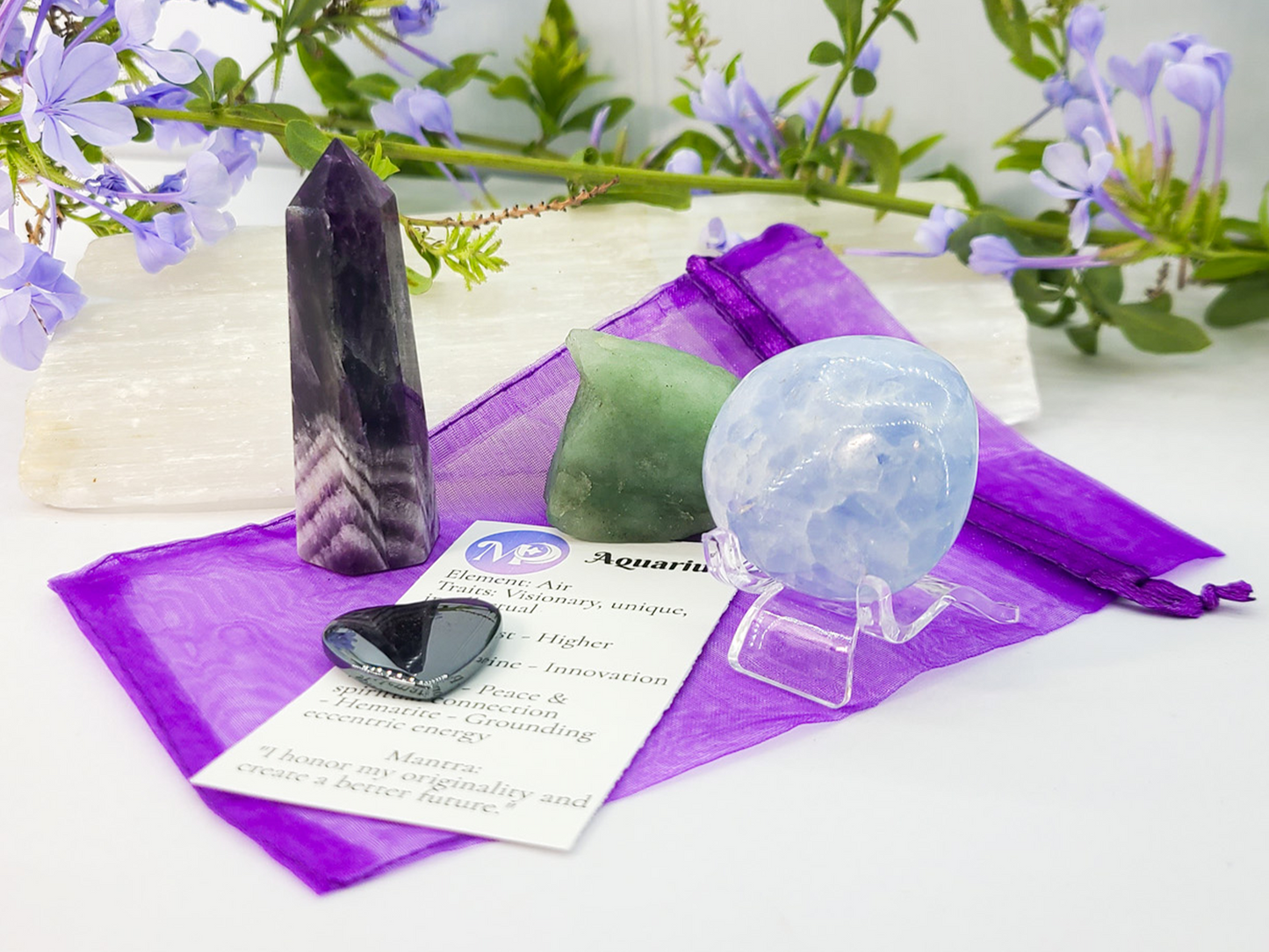 Aquarius Zodiac Crystal Set