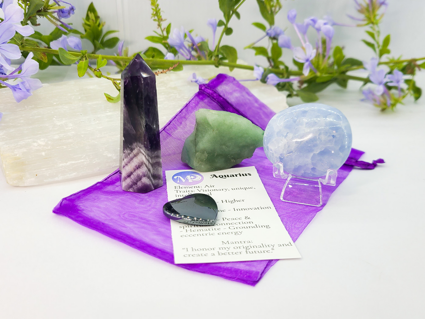 Aquarius Zodiac Crystal Set