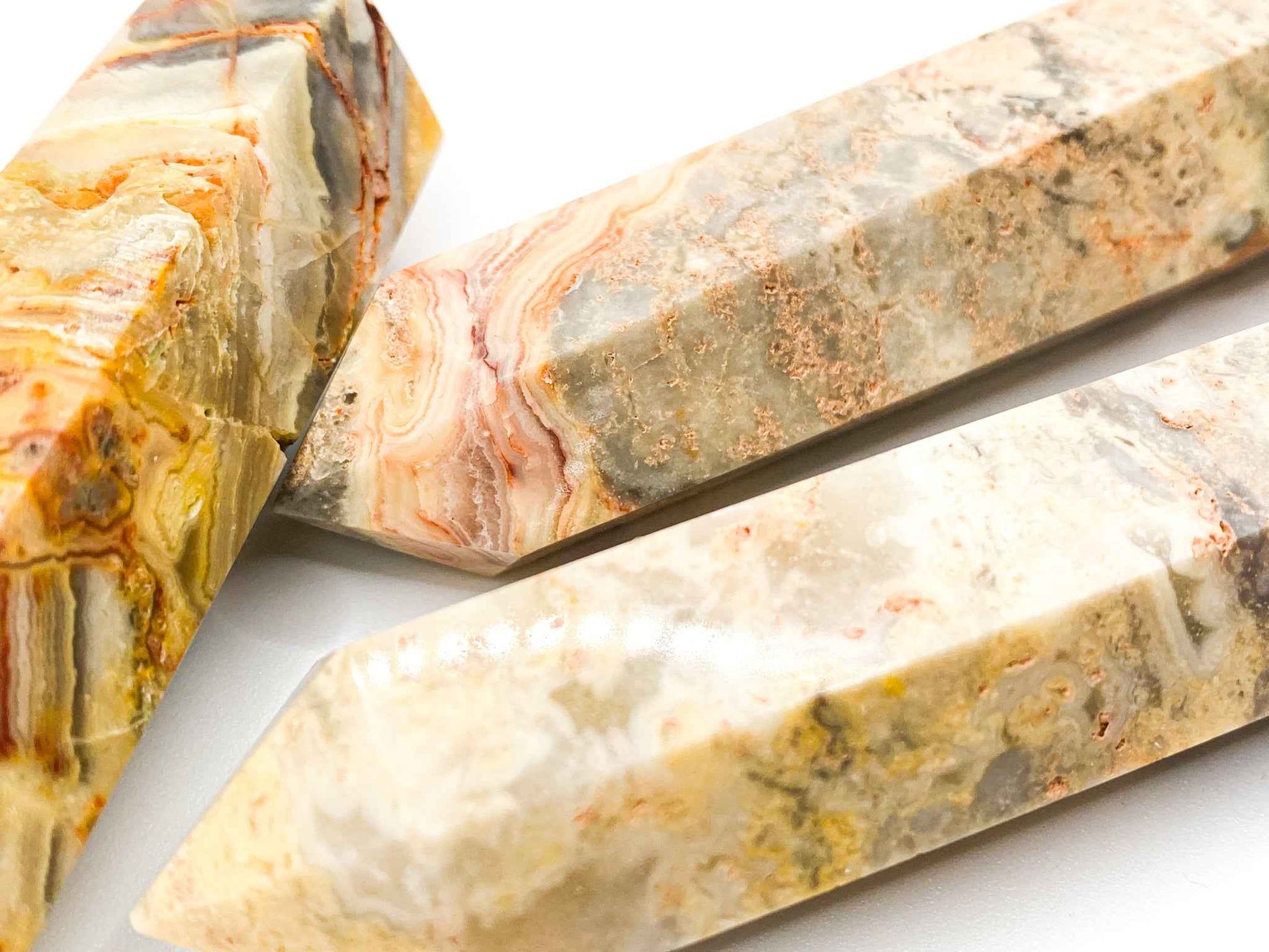 3" Crazy Lace Crystal Towers