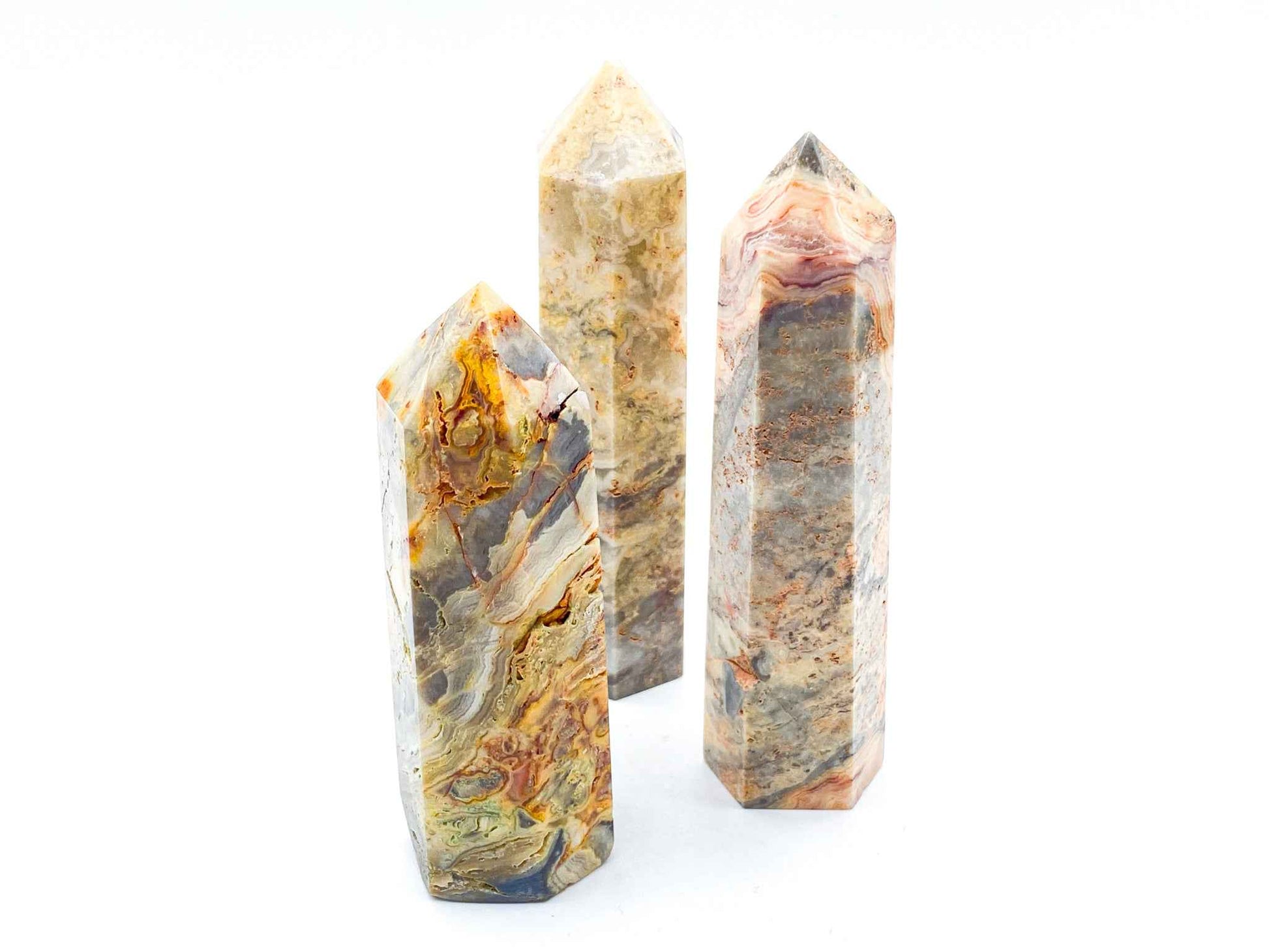 3" Crazy Lace Crystal Towers