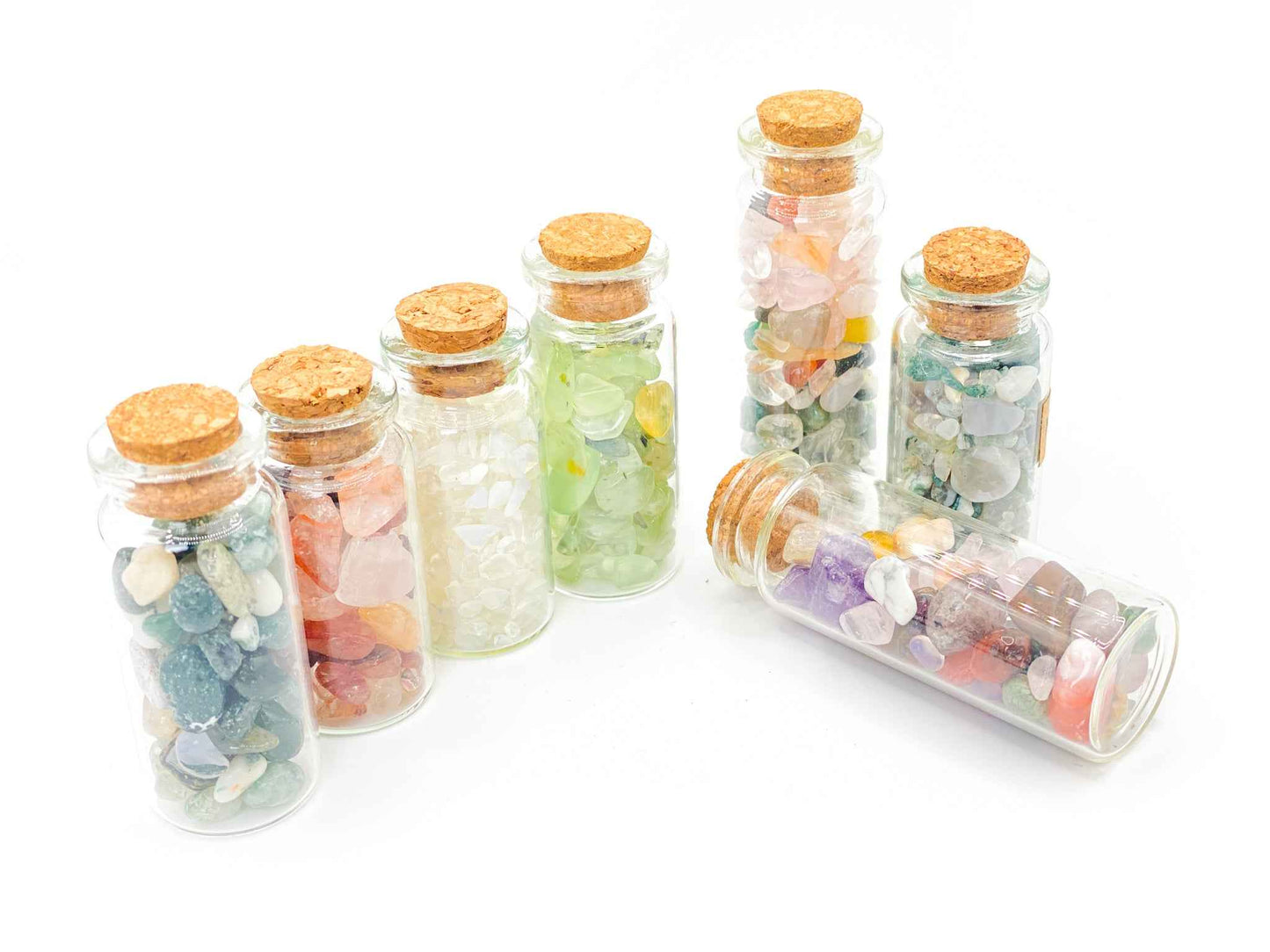 Crystal Chip Bottles | Gemstone Bottles - Assorted (One Bottle)