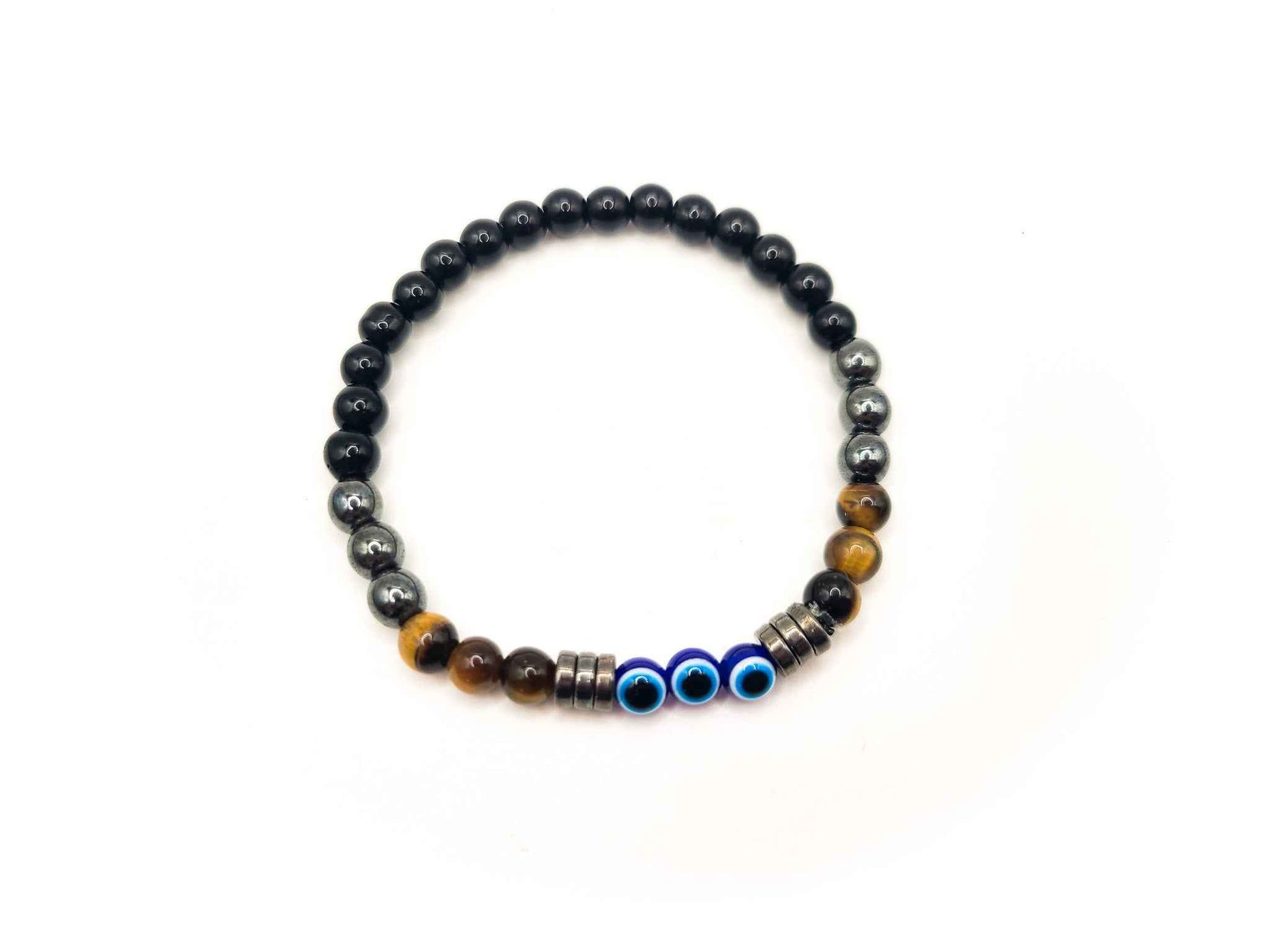 Evil Eye Power of 3 Protection - 6mm Bracelet