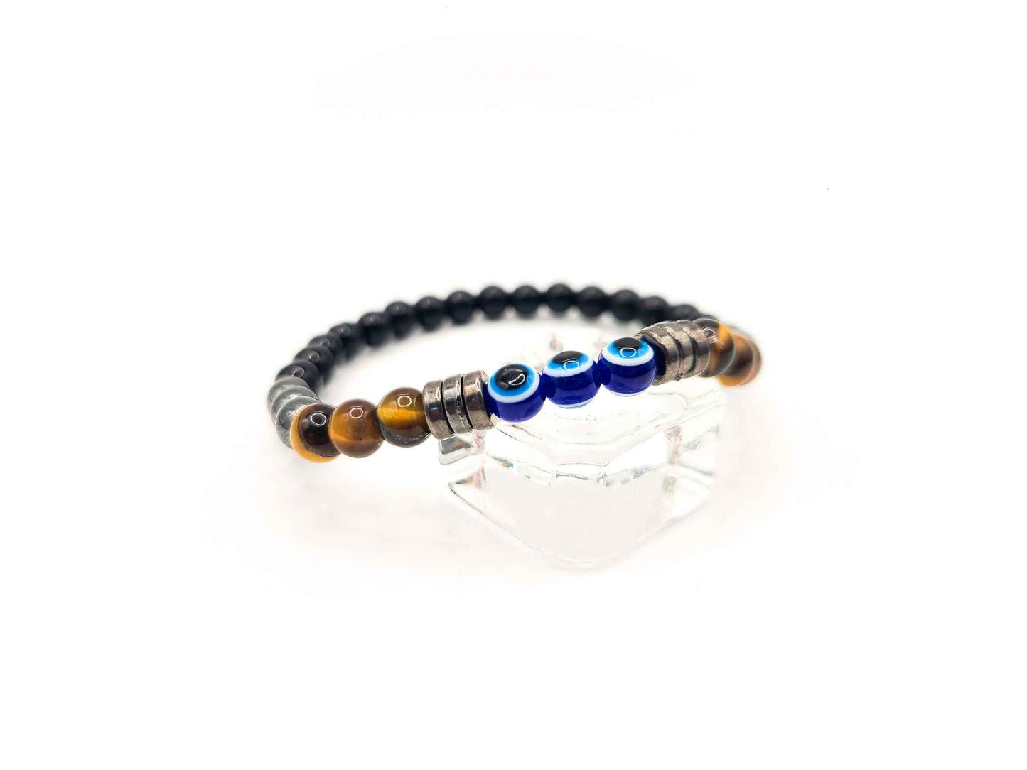 Evil Eye Power of 3 Protection - 6mm Bracelet