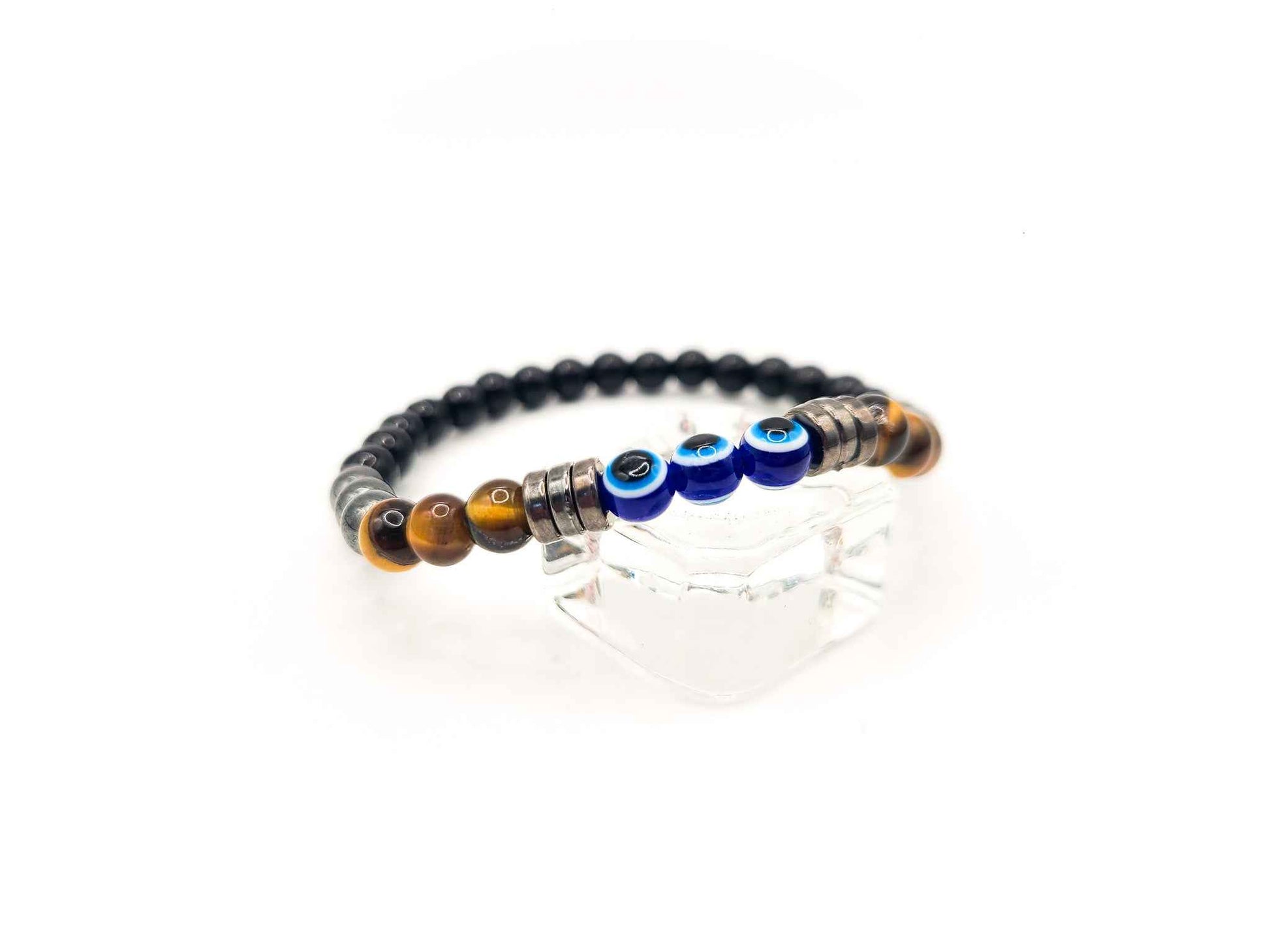 Evil Eye Power of 3 Protection - 6mm Bracelet