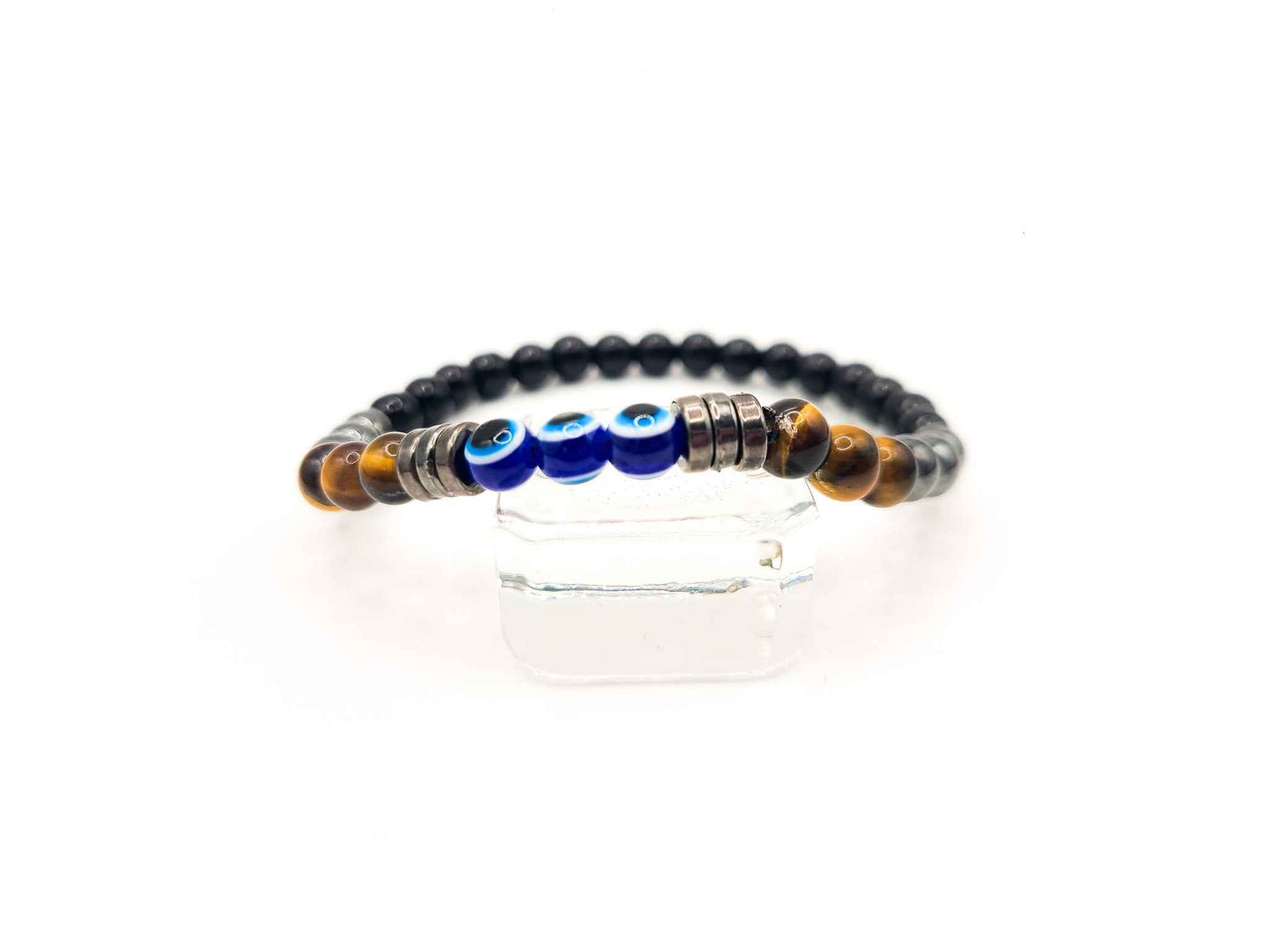 Evil Eye Power of 3 Protection - 6mm Bracelet
