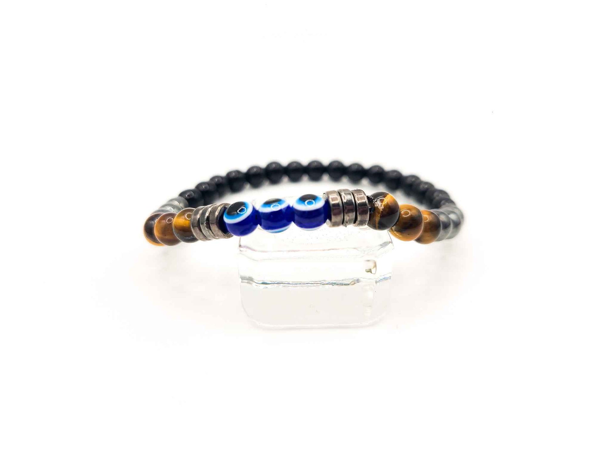 Evil Eye Power of 3 Protection - 6mm Bracelet
