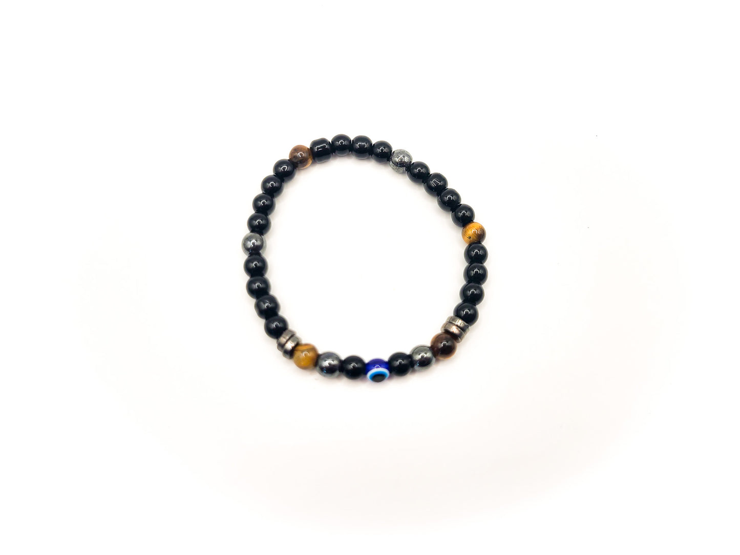 Evil Eye Trio Protection - 6mm Bracelet - Moon Prism Gems