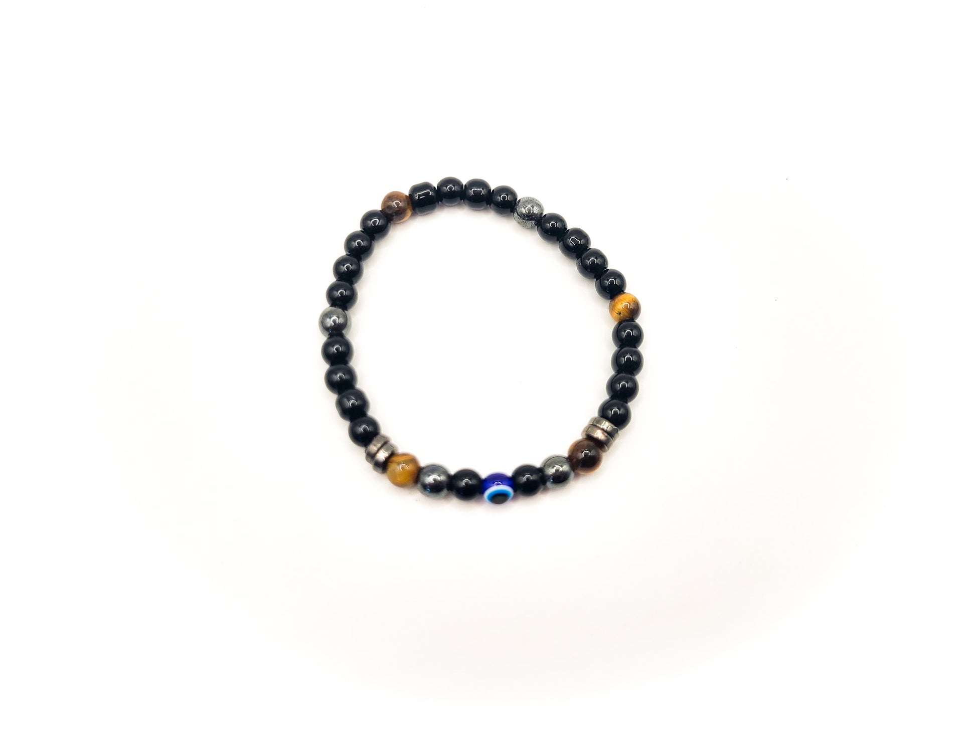 Evil Eye Trio Protection - 6mm Bracelet - Moon Prism Gems