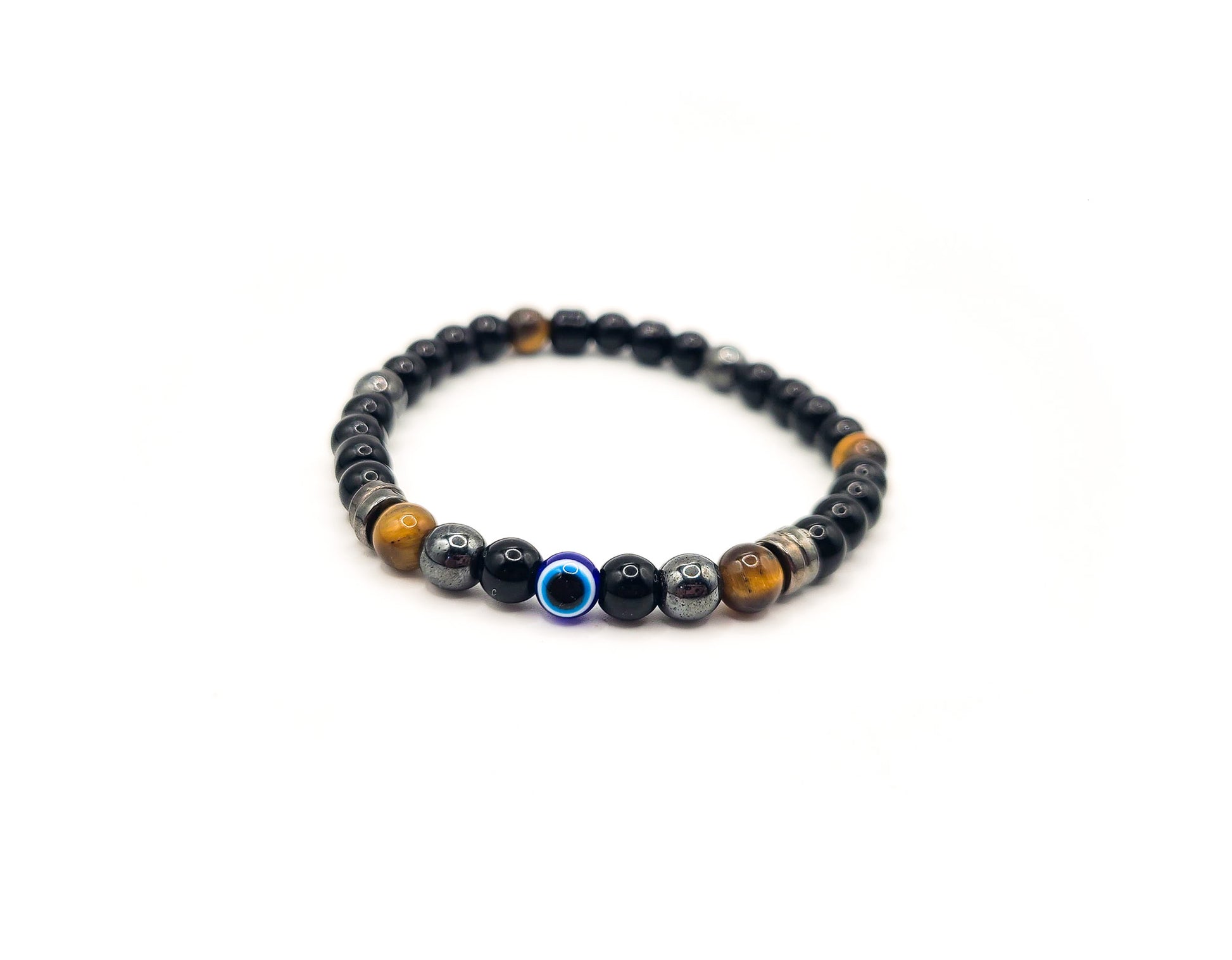 Evil Eye Trio Protection - 6mm Bracelet - Moon Prism Gems