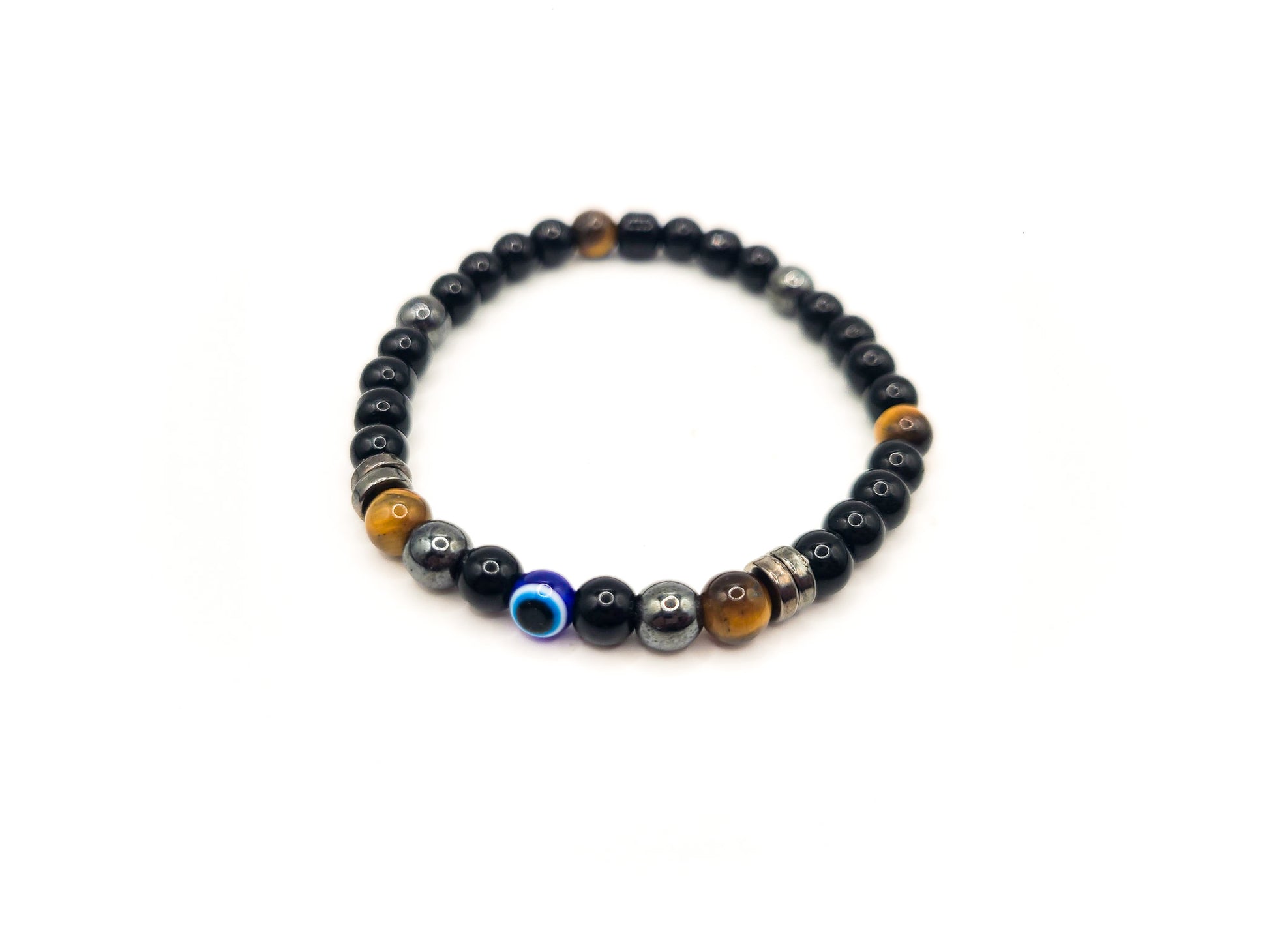 Evil Eye Trio Protection - 6mm Bracelet - Moon Prism Gems