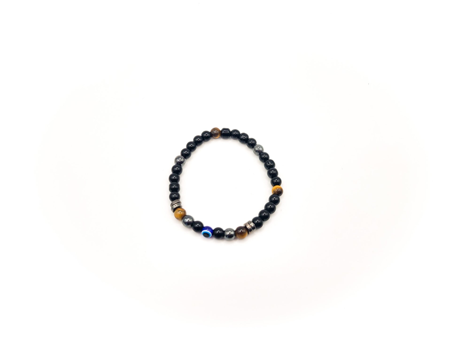 Evil Eye Trio Protection - 6mm Bracelet - Moon Prism Gems