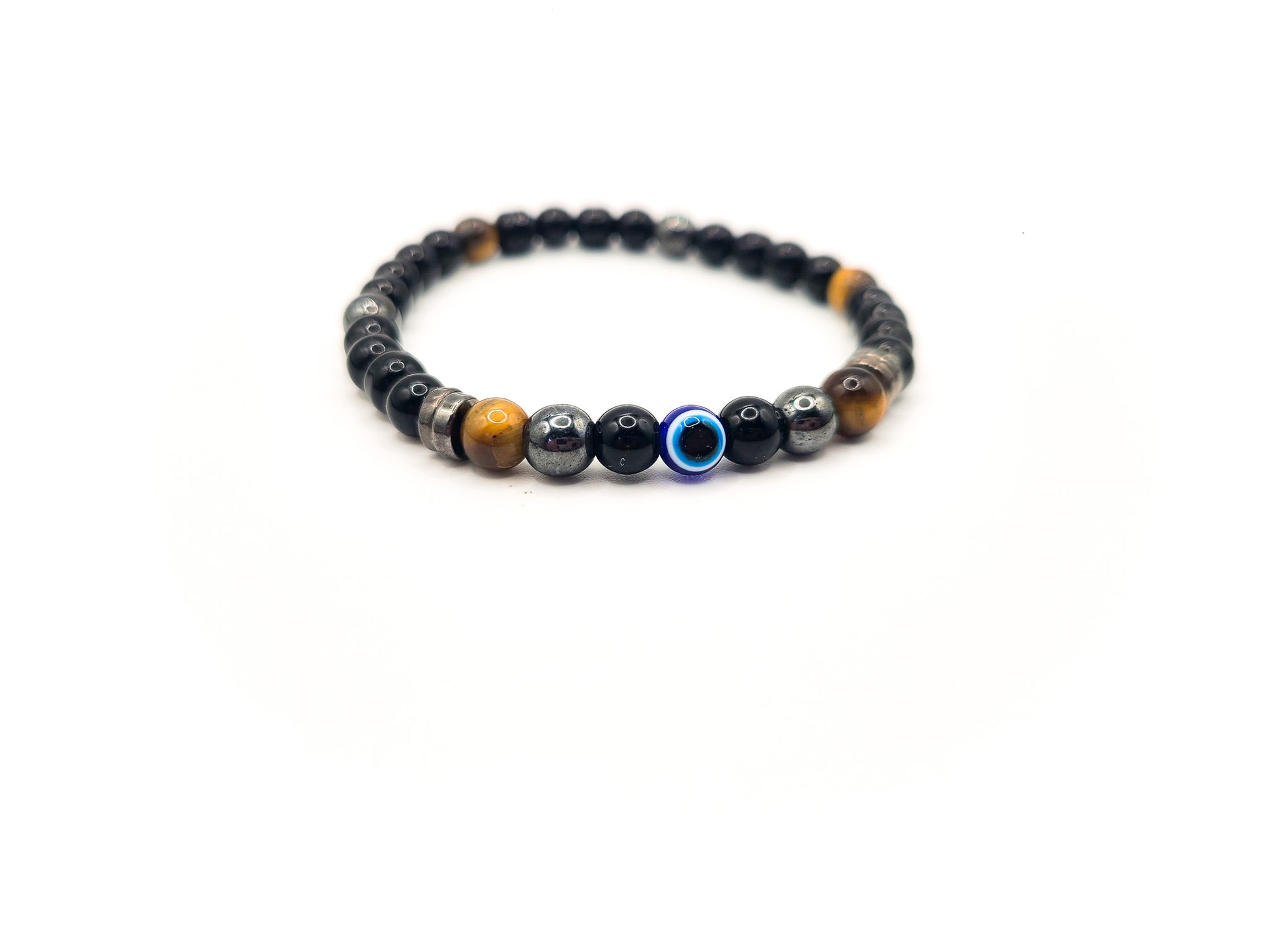 Evil Eye Trio Protection - 6mm Bracelet - Moon Prism Gems