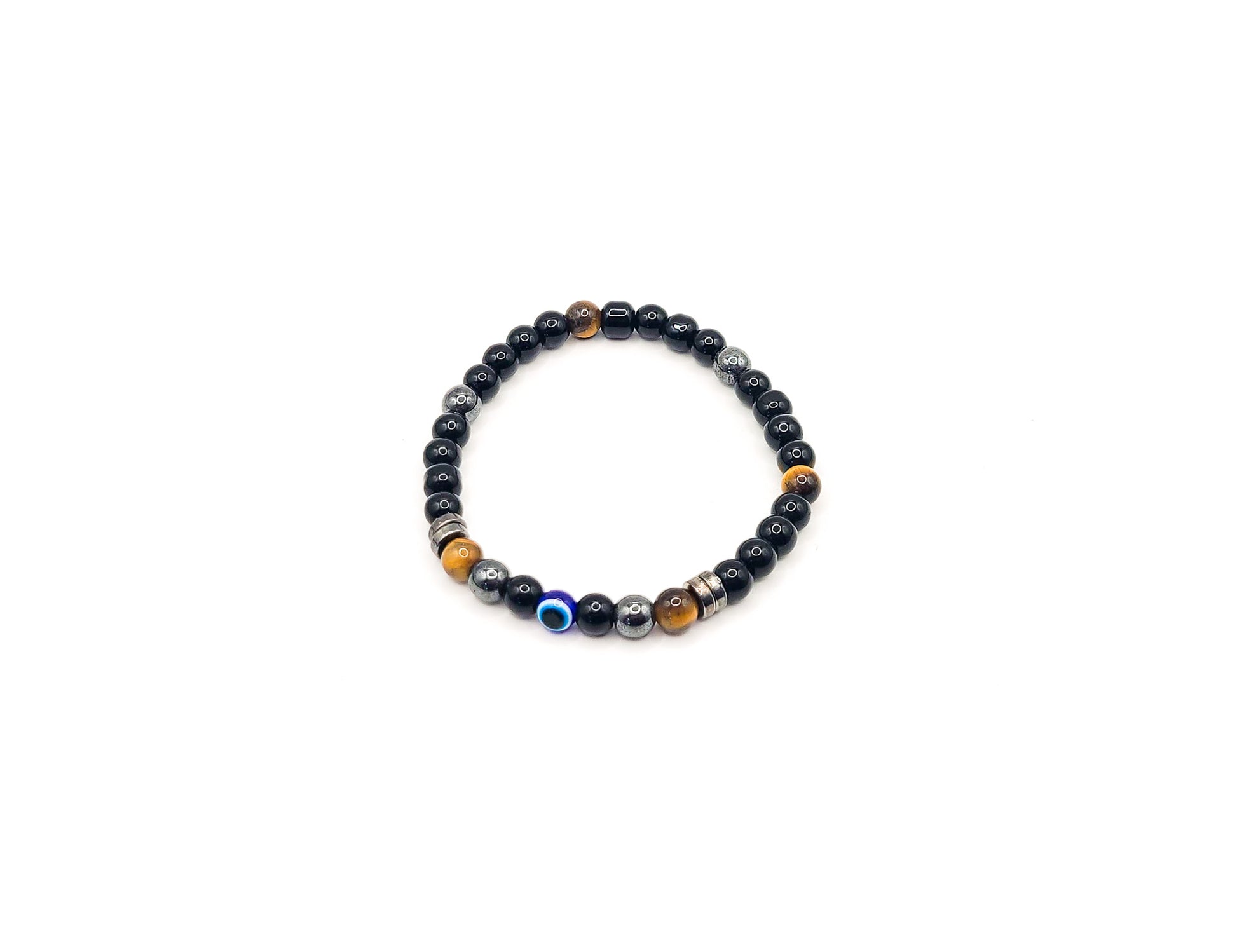 Evil Eye Trio Protection - 6mm Bracelet - Moon Prism Gems