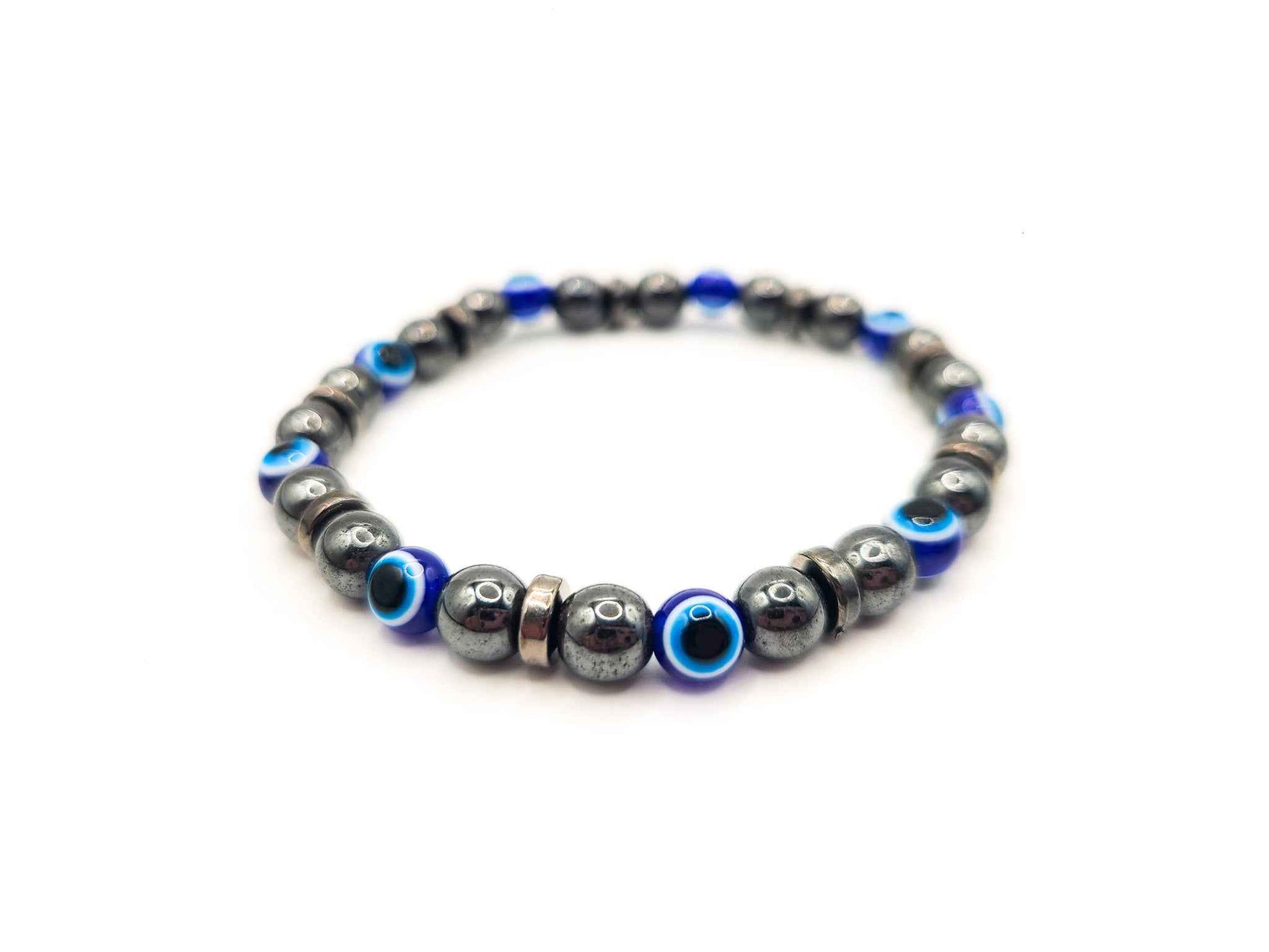Evil Eye & Hematite - 6mm Bracelet