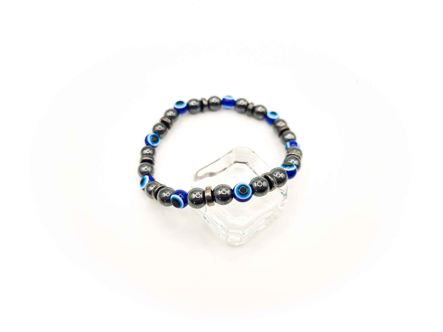 Evil Eye & Hematite - 6mm Bracelet