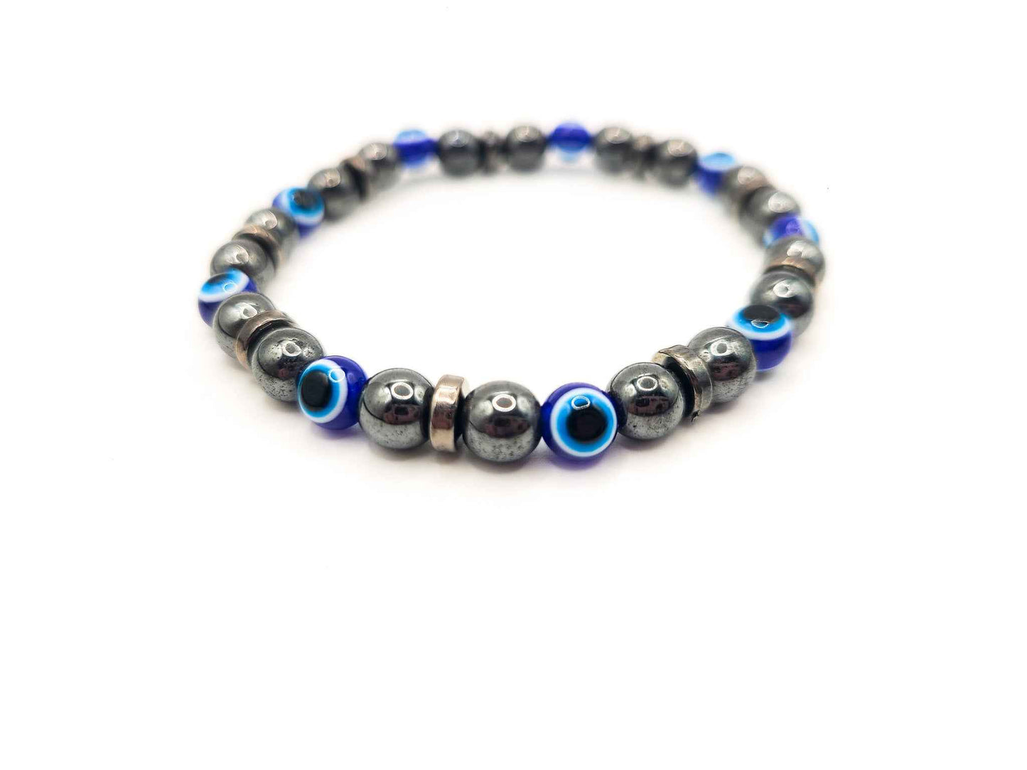 Evil Eye & Hematite - 6mm Bracelet