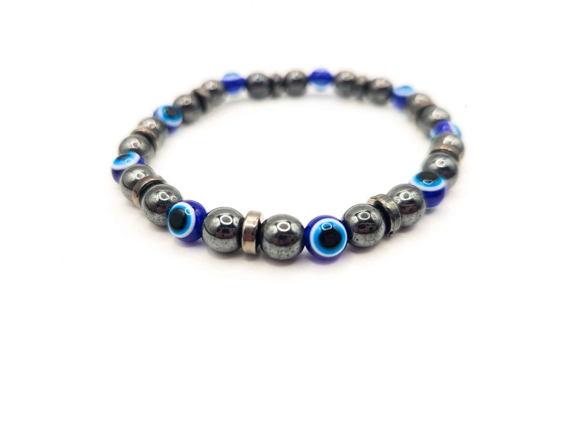 Evil Eye & Hematite - 6mm Bracelet