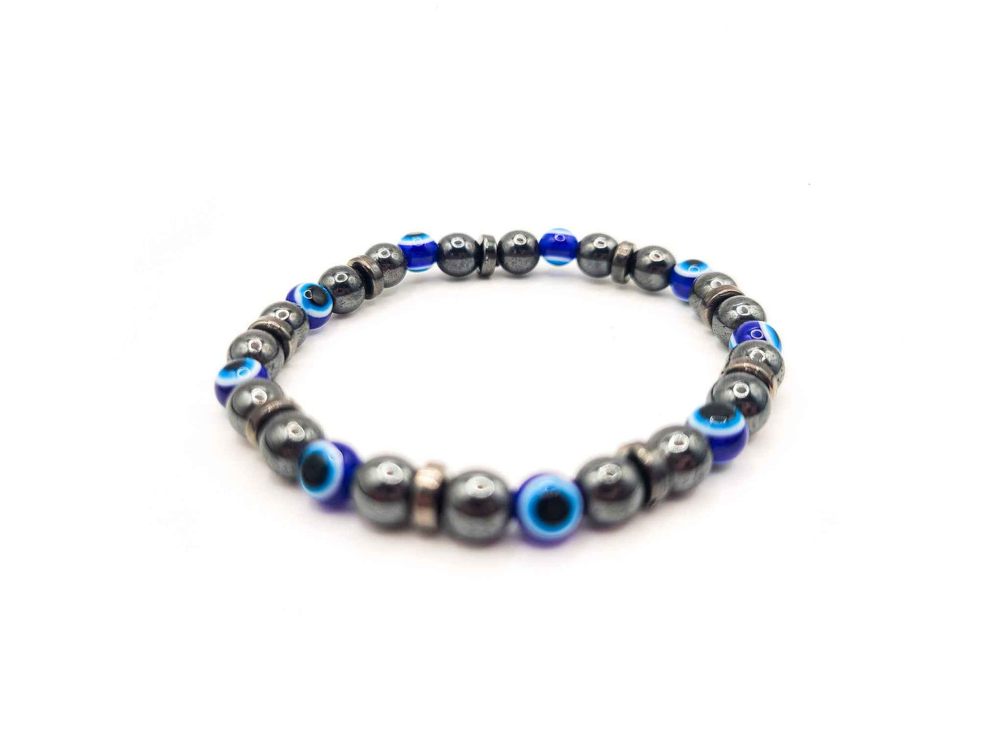 Evil Eye & Hematite - 6mm Bracelet