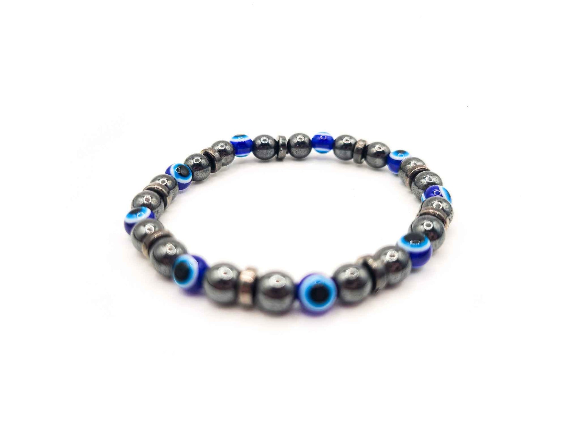 Evil Eye & Hematite - 6mm Bracelet