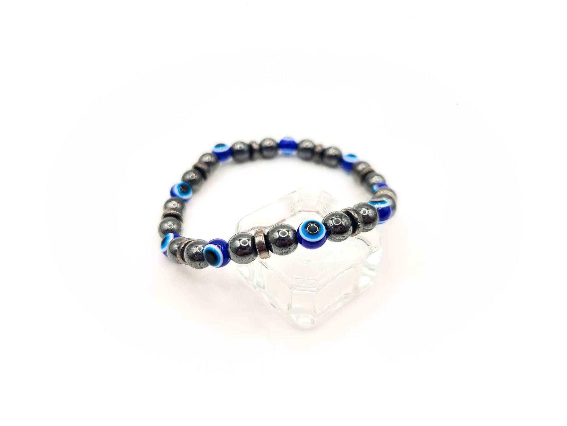 Evil Eye & Hematite - 6mm Bracelet