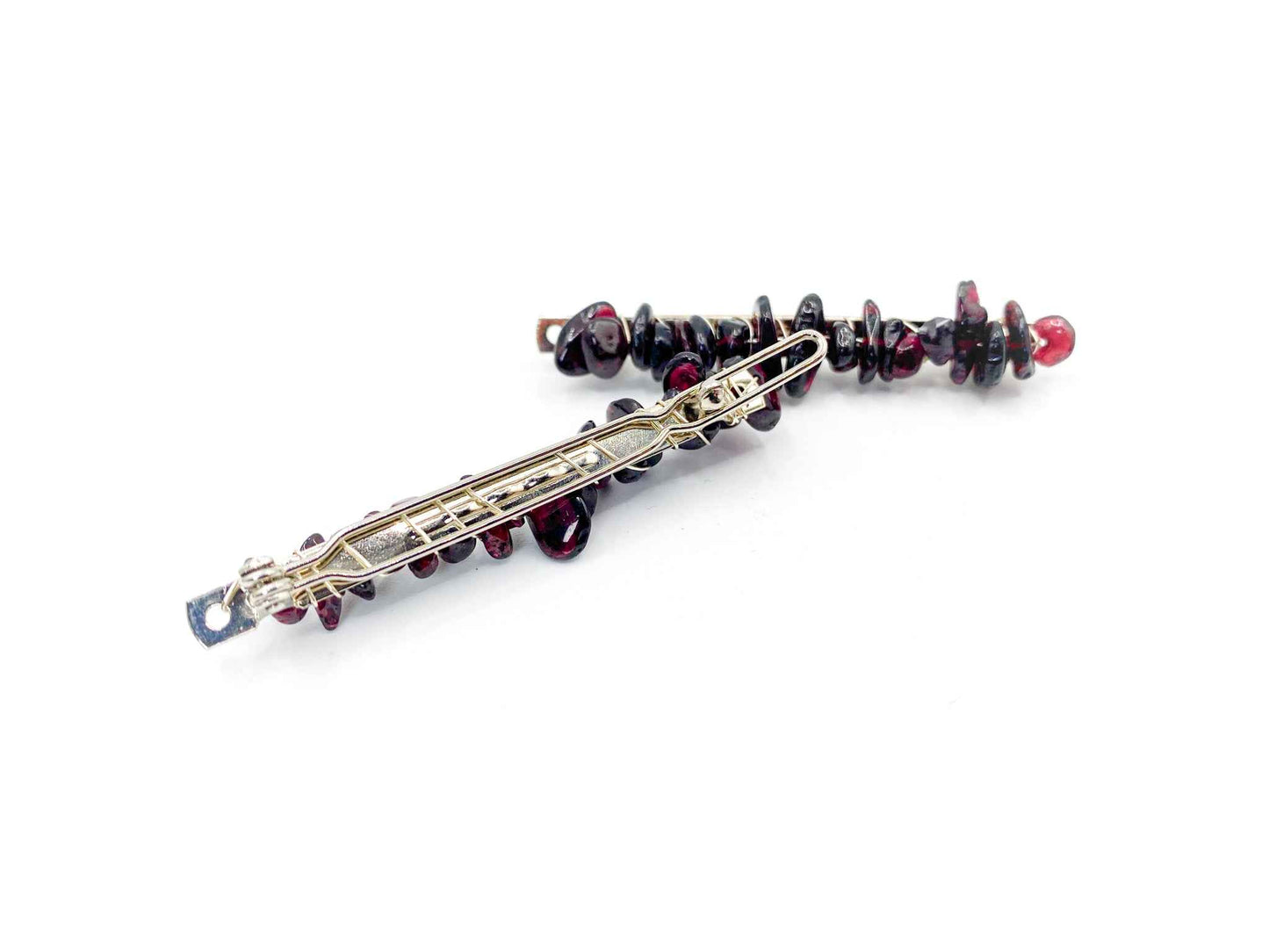 Garnet Hair Barrette - 2.5in. | Crystal Hair Accessories - Bridal Hair, Boho Hair Pieces