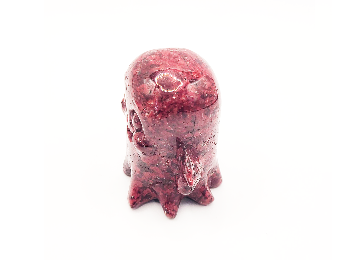 Ghost Strawberry Quartz Crystal Carving