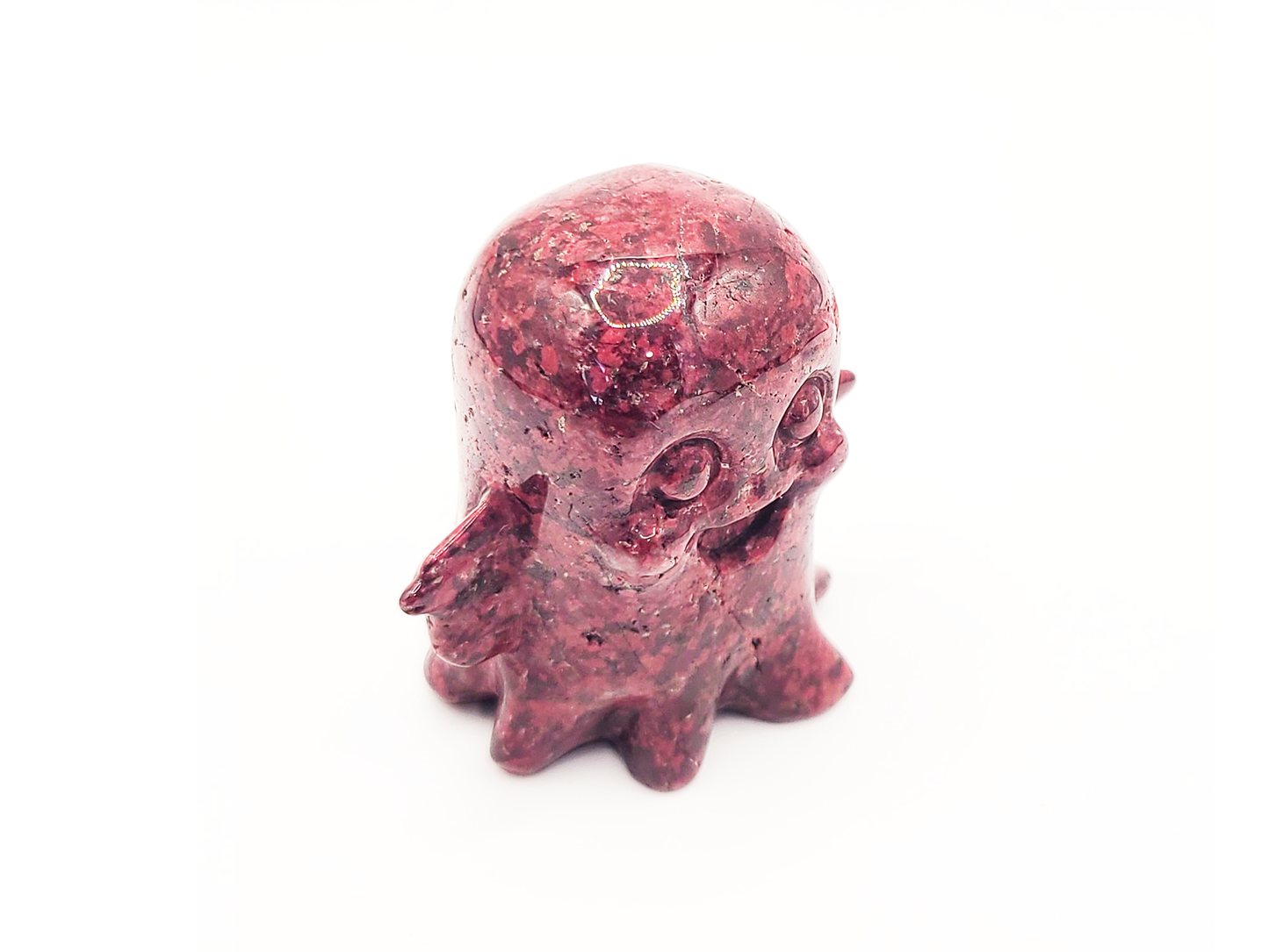Ghost Strawberry Quartz Crystal Carving