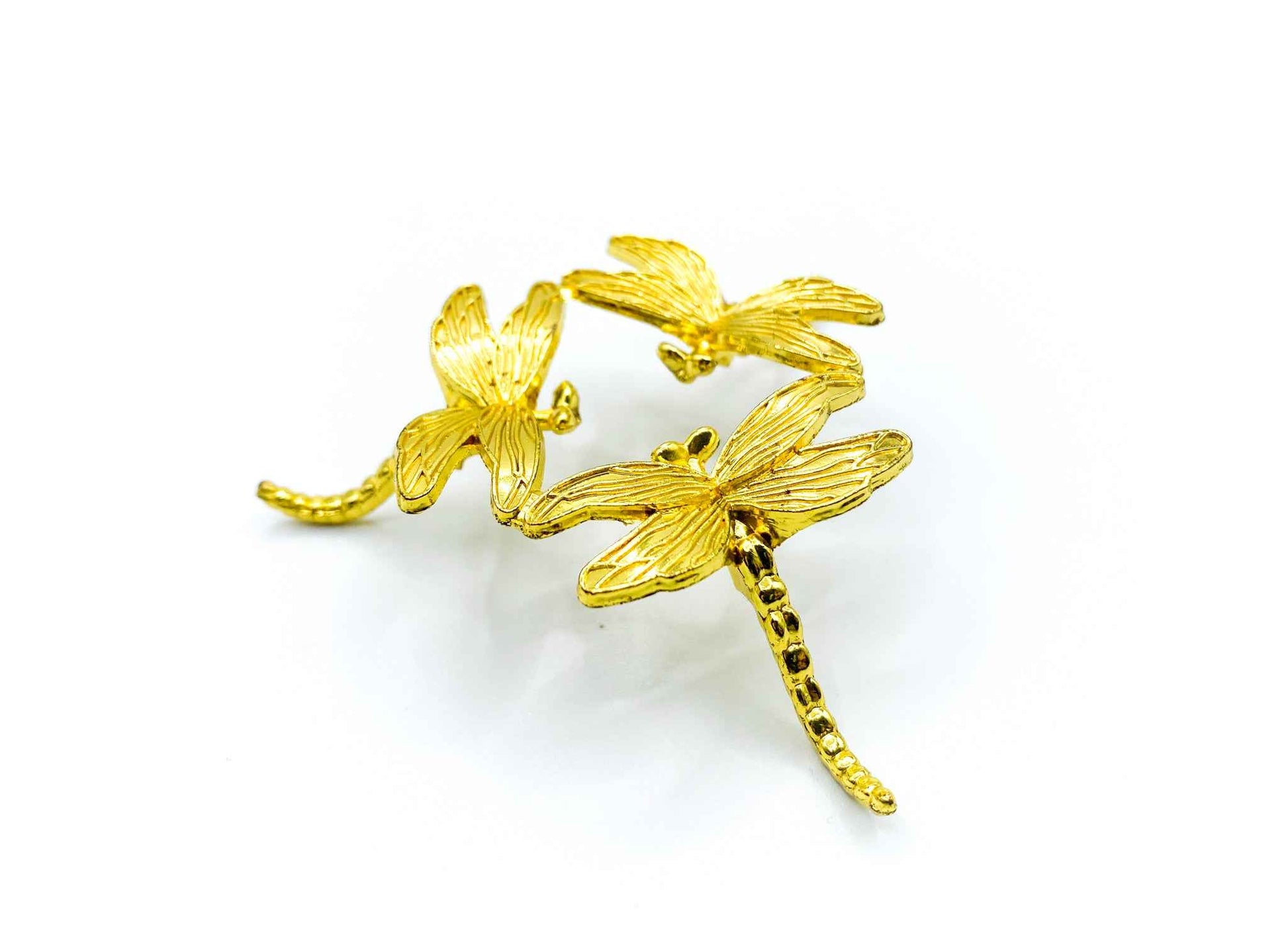 Dragonfly Sphere Stand for Crystal Display | Antique Gold