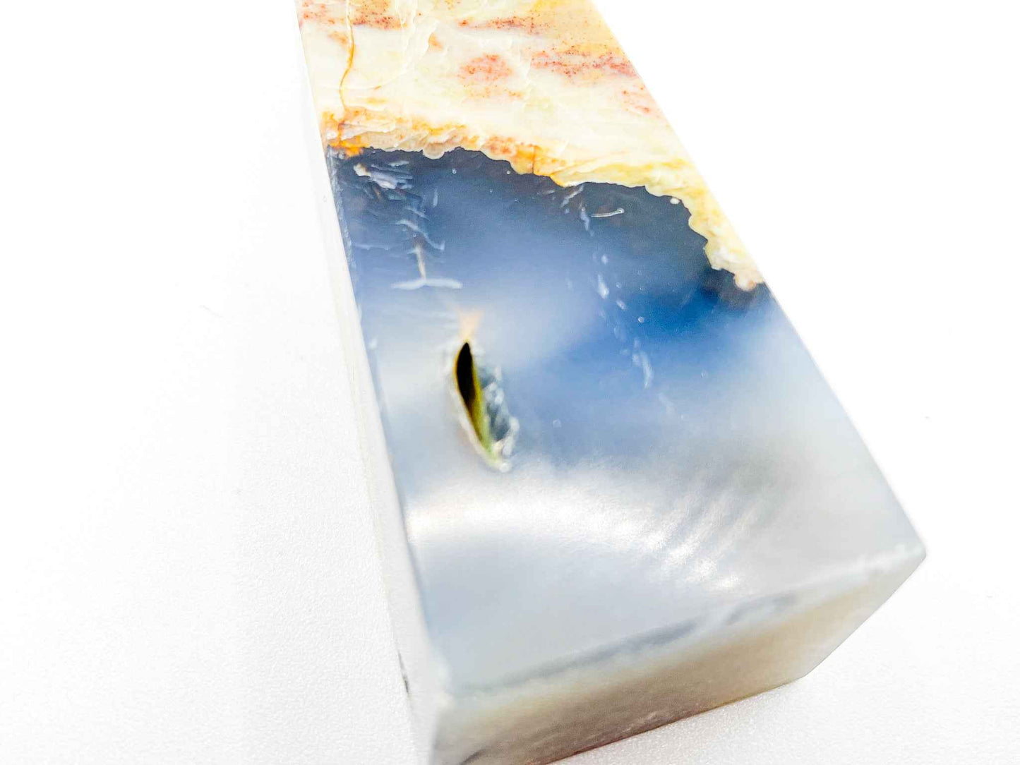 Volcano Agate Crystal Tower 3in. | UV Reactive