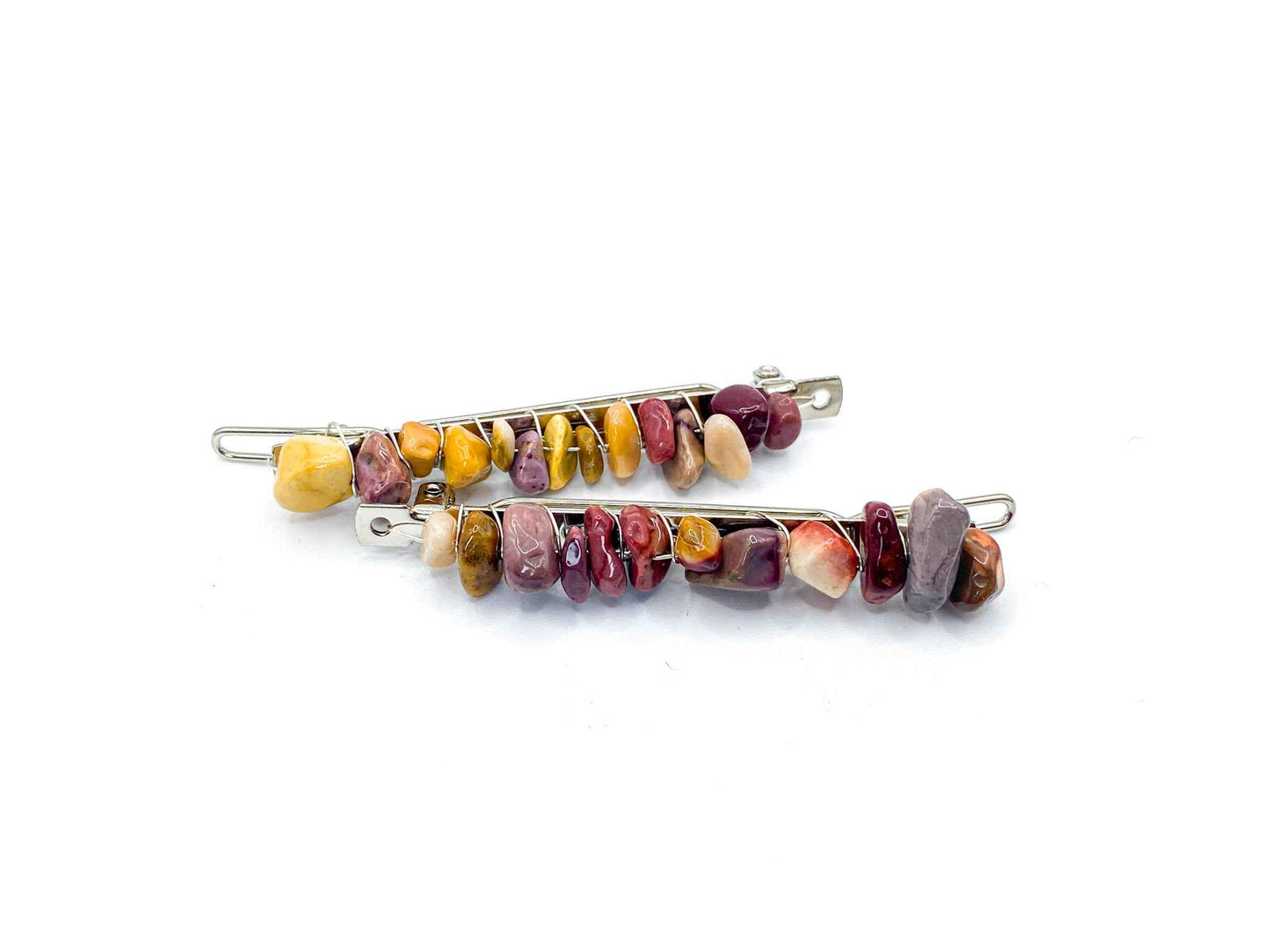 Mookaite Hair Barrette - 2.5in. | Crystal Hair Accessories - Bridal Hair, Boho Hair Pieces