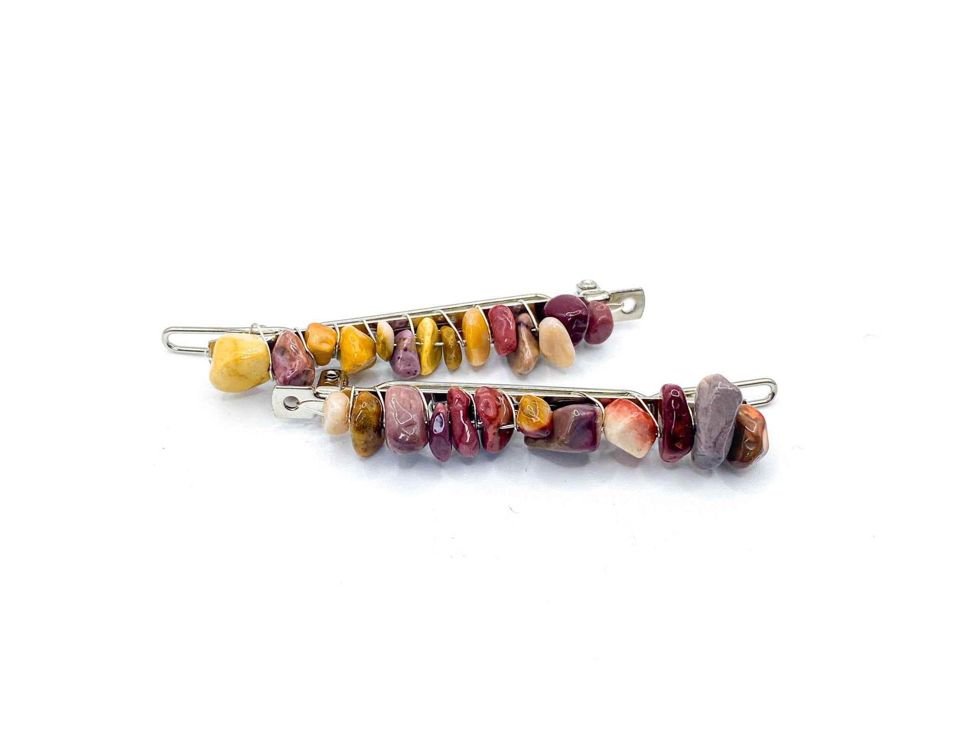 Mookaite Hair Barrette - 2.5in. | Crystal Hair Accessories - Bridal Hair, Boho Hair Pieces