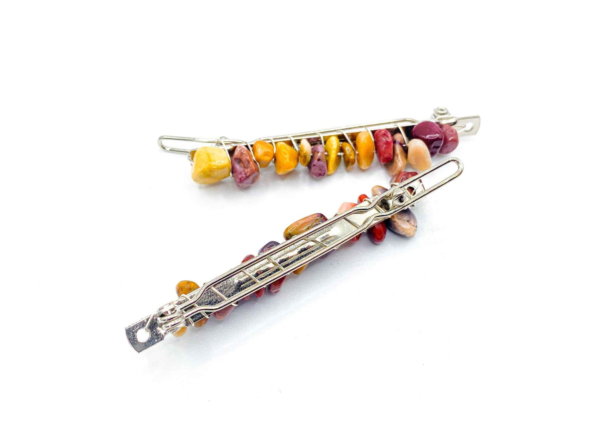 Mookaite Hair Barrette - 2.5in. | Crystal Hair Accessories - Bridal Hair, Boho Hair Pieces