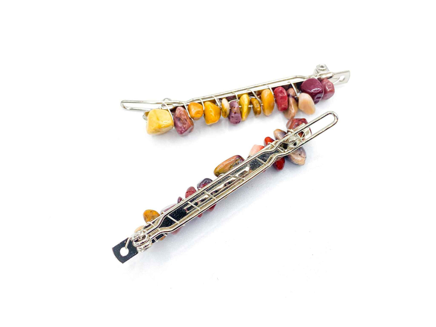 Mookaite Hair Barrette - 2.5in. | Crystal Hair Accessories - Bridal Hair, Boho Hair Pieces