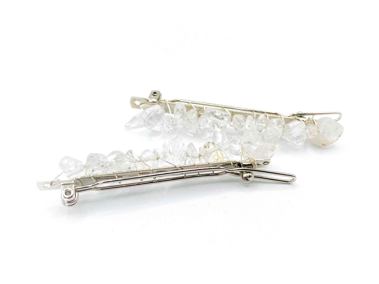 Moonstone Hair Barrette - 2.5in. | Crystal Hair Accessories - Bridal Hair, Boho Hair Pieces