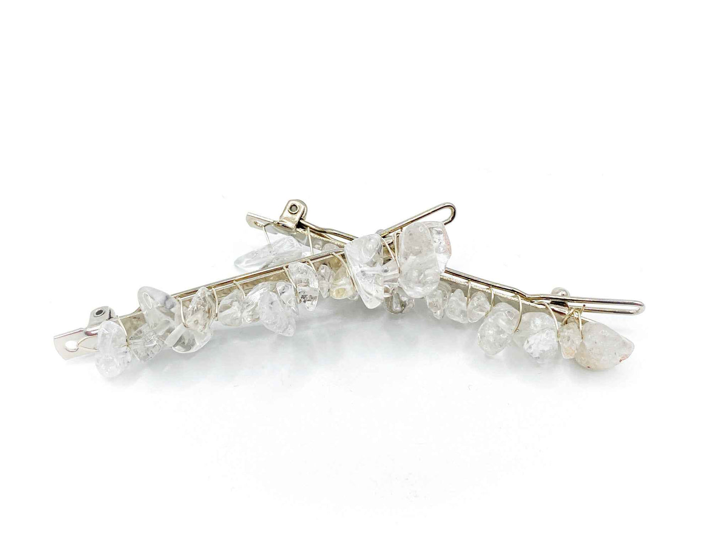 Moonstone Hair Barrette - 2.5in. | Crystal Hair Accessories - Bridal Hair, Boho Hair Pieces