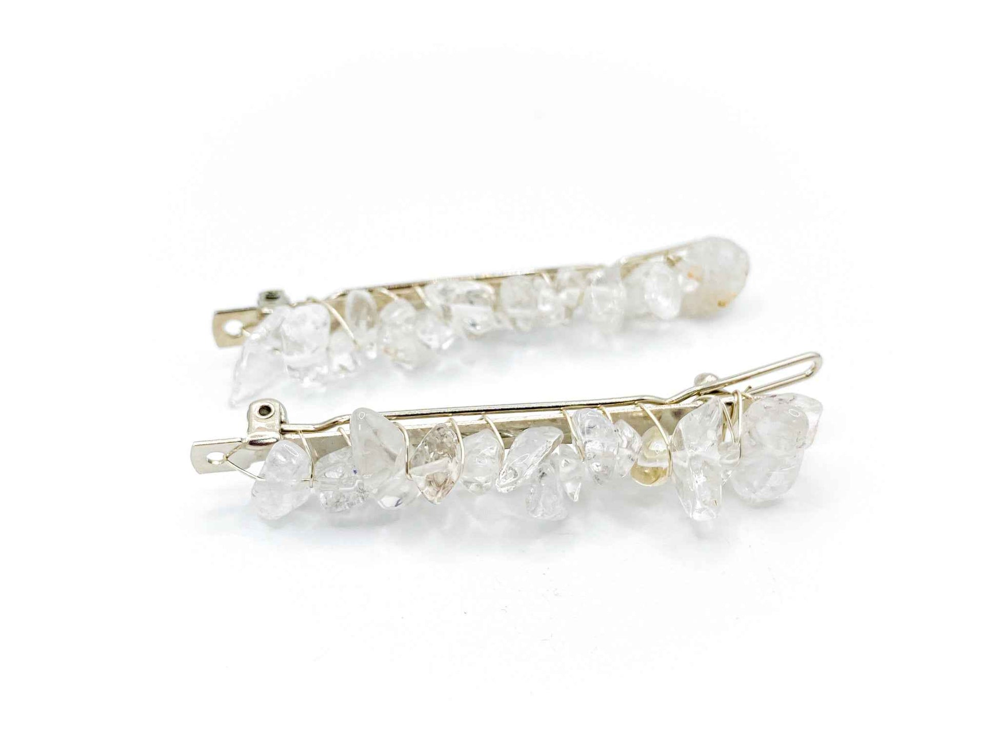 Moonstone Hair Barrette - 2.5in. | Crystal Hair Accessories - Bridal Hair, Boho Hair Pieces
