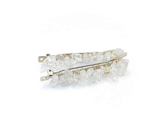 Moonstone Hair Barrette - 2.5in. | Crystal Hair Accessories - Bridal Hair, Boho Hair Pieces