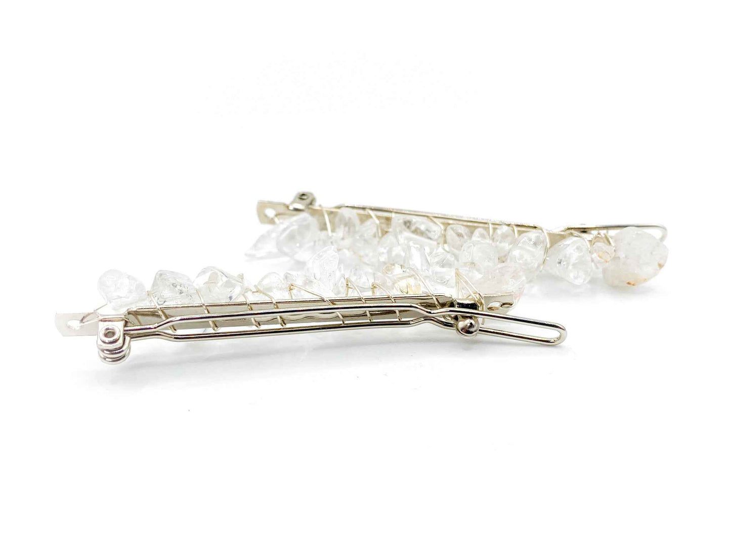 Moonstone Hair Barrette - 2.5in. | Crystal Hair Accessories - Bridal Hair, Boho Hair Pieces