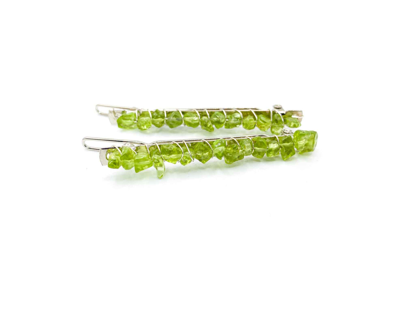 Peridot Hair Barrette - 2.5in. | Crystal Hair Accessories - Bridal Hair, Boho Hair Pieces