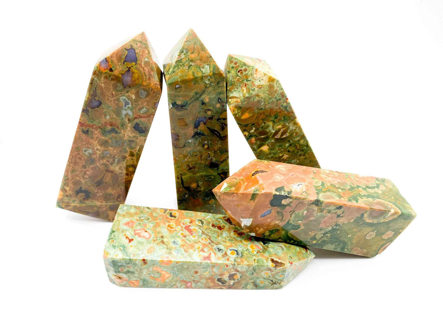 4" Rainforest Jasper Tower