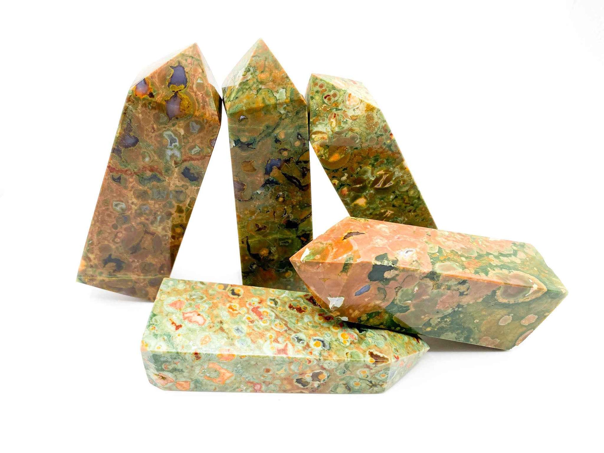 4" Rainforest Jasper Tower